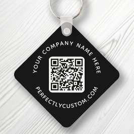 Svartvitt för dubbla av QR-kod och anpassningsbar Nyckelring