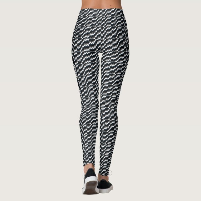 Svartvitt för elegant leggings (Baksida)
