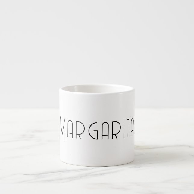 Svartvitt för personlig espressomugg (Framsidan)
