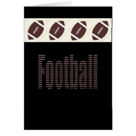 Svartvitt fotbollfläktkort hälsningskort