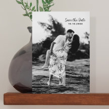 Svartvitt fotomall QR-kod Spara datum