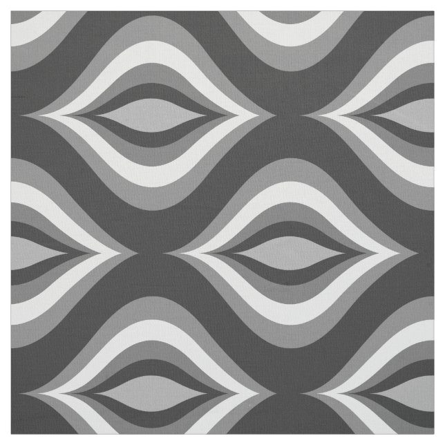 Svartvitt garderoband Modern Geometric Mönster Tyg (Provkarta)