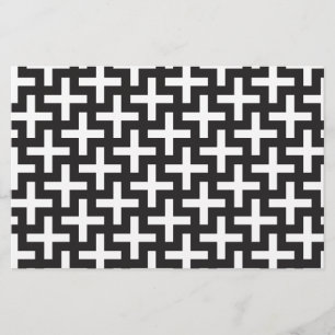 Svartvitt geometriskt brevpapper
