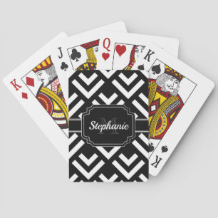 Svartvitt geometriskt casinokort
