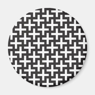 Svartvitt geometriskt magnet