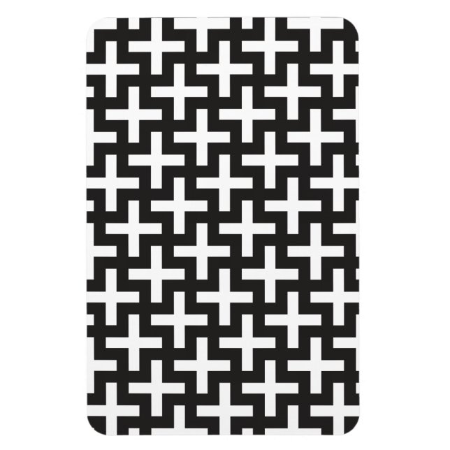 Svartvitt geometriskt magnet (Vertikal)