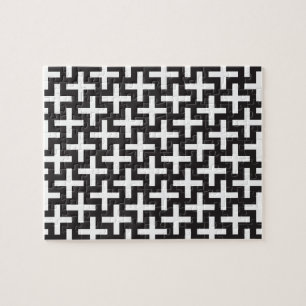 Svartvitt geometriskt pussel