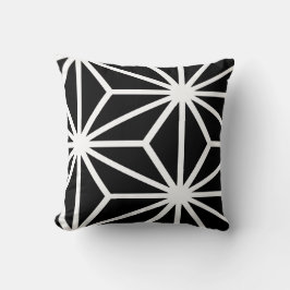 Svartvitt geometriskt stjärnamönster kudde