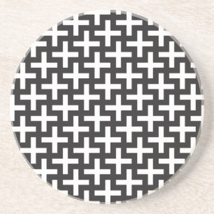 Svartvitt geometriskt underlägg