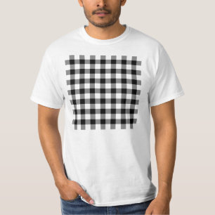 Svartvitt Ginghammönster Tee
