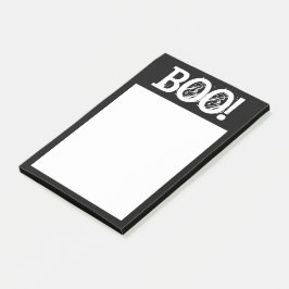 Svartvitt Halloween-anteckningar Post-it Block