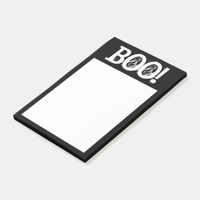 Svartvitt Halloween-anteckningar Post-it Block (Vinklad)