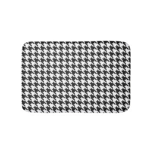 Svartvitt Houndstooth mönster Badrumsmatta