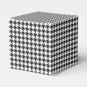 Svartvitt Houndstooth mönster Presentaskar