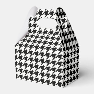 Svartvitt Houndstooth mönster Presentaskar