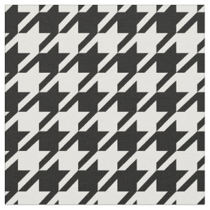 Svartvitt Houndstooth tyg