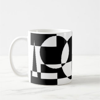 Svartvitt Kaffemugg