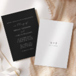 Svartvitt klassiskt minimalt Bröllop Inbjudningar<br><div class="desc">Fet. Elegant. Tidlös. Den här minimalistiska svartvita bröllopsinbjudan är perfektens val för par som uppskattar ren design med ett sofistikerat kant. Denna inbjudan innehåller en slimmad svart bakgrund, skarp vit text och typografi av eleganten, och den utesluter modern förfining samtidigt som den fokuserar på de detaljer som är viktigast.Designad för...</div>