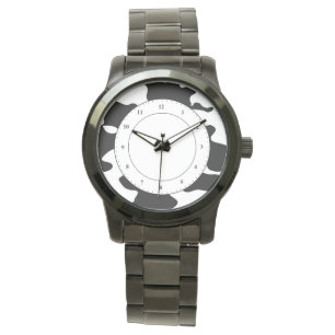 Svartvitt komönster armbandsur