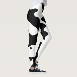 Svartvitt komönster leggings