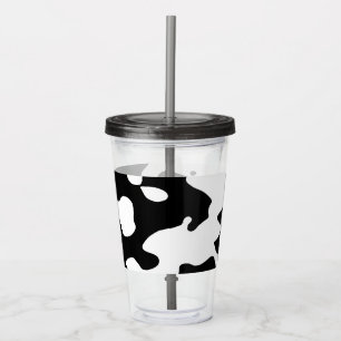 Svartvitt komönster take away mugg