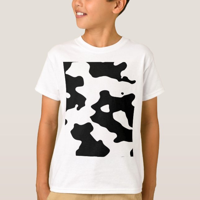 Svartvitt komönster tee shirt (Framsida)