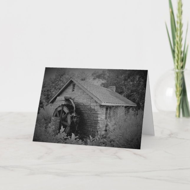 "Svartvitt komottage" födelsedagskort Kort (Framsida)