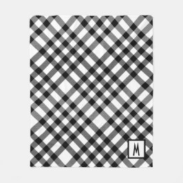 Svartvitt, kontrollerat fleecefilt