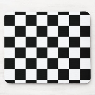 Svartvitt kontrollerbord musmatta