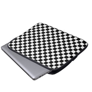 Svartvitt kontrollmönster laptop fodral