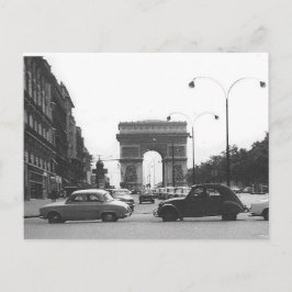 Svartvitt kort för Cars & Arch Vintage