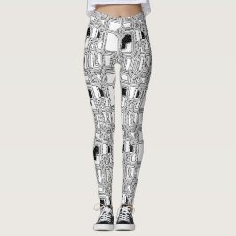 Svartvitt kretskort  leggings