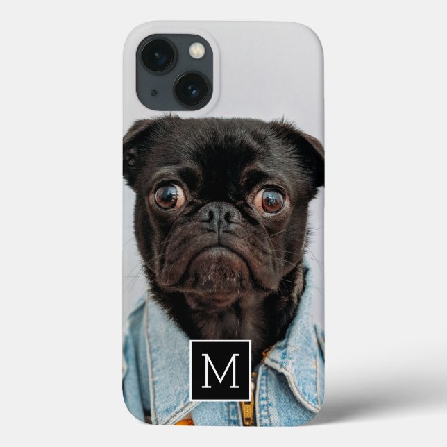 Svartvitt kvadrera fotoCollage för Monogram 1 (Baksida)