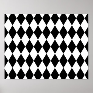 Svartvitt lakritsmönster poster