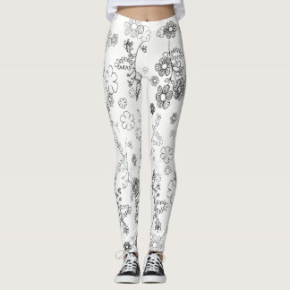 Svartvitt Leggings