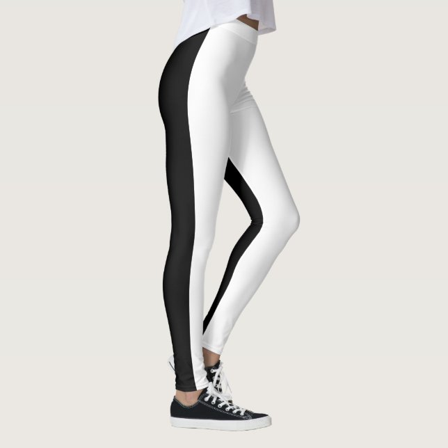 Svartvitt Leggings (Höger)