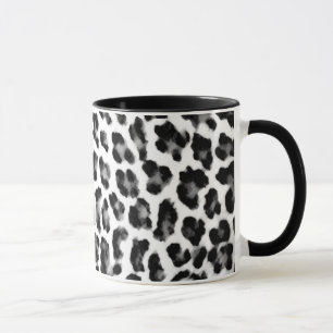 Svartvitt Leopardtryck Mugg