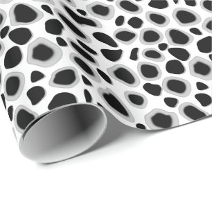Svartvitt Leopardtryck - Presentpapper