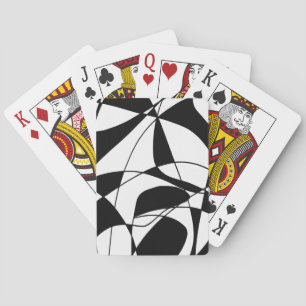 Svartvitt linjer, blockera färg mönster casinokort