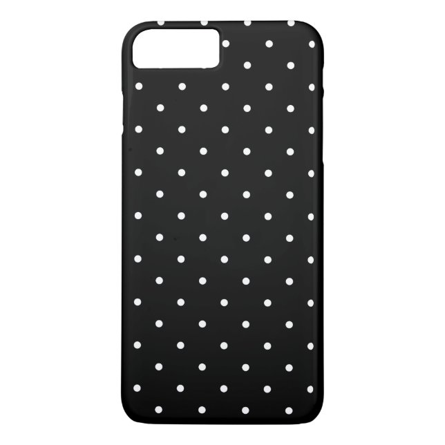 Svartvitt litet polka dotsmönster flickaktigt Case-Mate iPhone skal (Baksida)