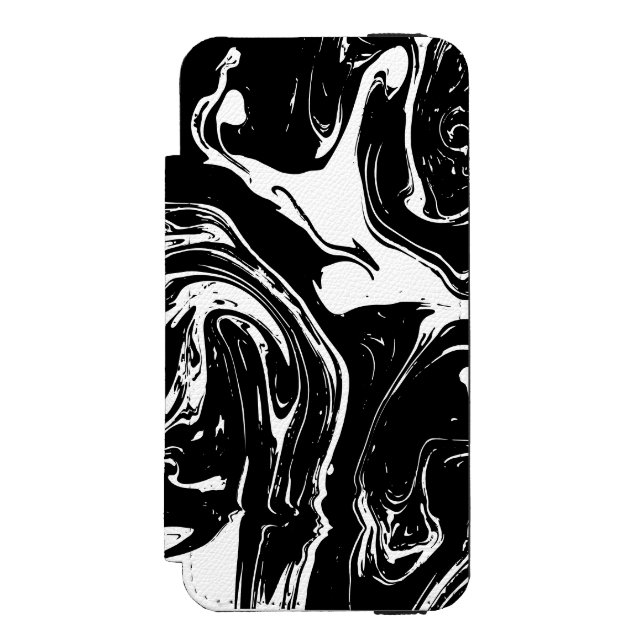 Svartvitt Marble Stil iPhone 6-väska Incipio iPhone Wallet Skal (Folio Framsidan)