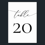 Svartvitt minimalistiskt Bord-nummer Bordsnummer<br><div class="desc">Vackert,  elegant,  modernt och minimalistiskt bordsnummer kort. Helt anpassade. **NOTERA: Om du vill beställa justerar du helt enkelt bordsnumret och lägger till varje nummer i kundvagnen separat. Checka sedan ut gången du är avslutat.</div>