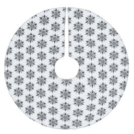 Svartvitt minimalistiskt grafiskt snurrande julgransmatta borstad polyester