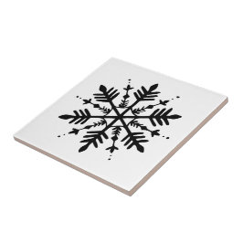 Svartvitt minimalistiskt grafiskt snurrande kakelplatta