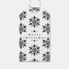 Svartvitt minimalistiskt grafiskt snurrande presentetikett