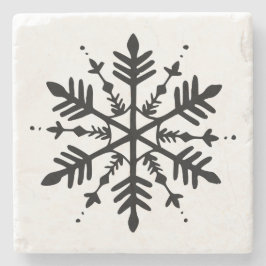 Svartvitt minimalistiskt grafiskt snurrande stenunderlägg