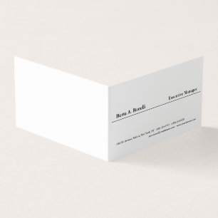 Svartvitt minimalistiskt modernt visitkort