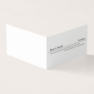 Svartvitt minimalistiskt modernt visitkort