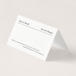 Svartvitt minimalistiskt modernt visitkort