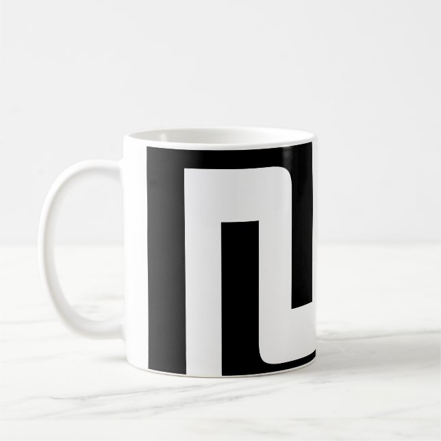 Svartvitt Modern Mönster 4 Jackar Kaffemugg (Vänster)